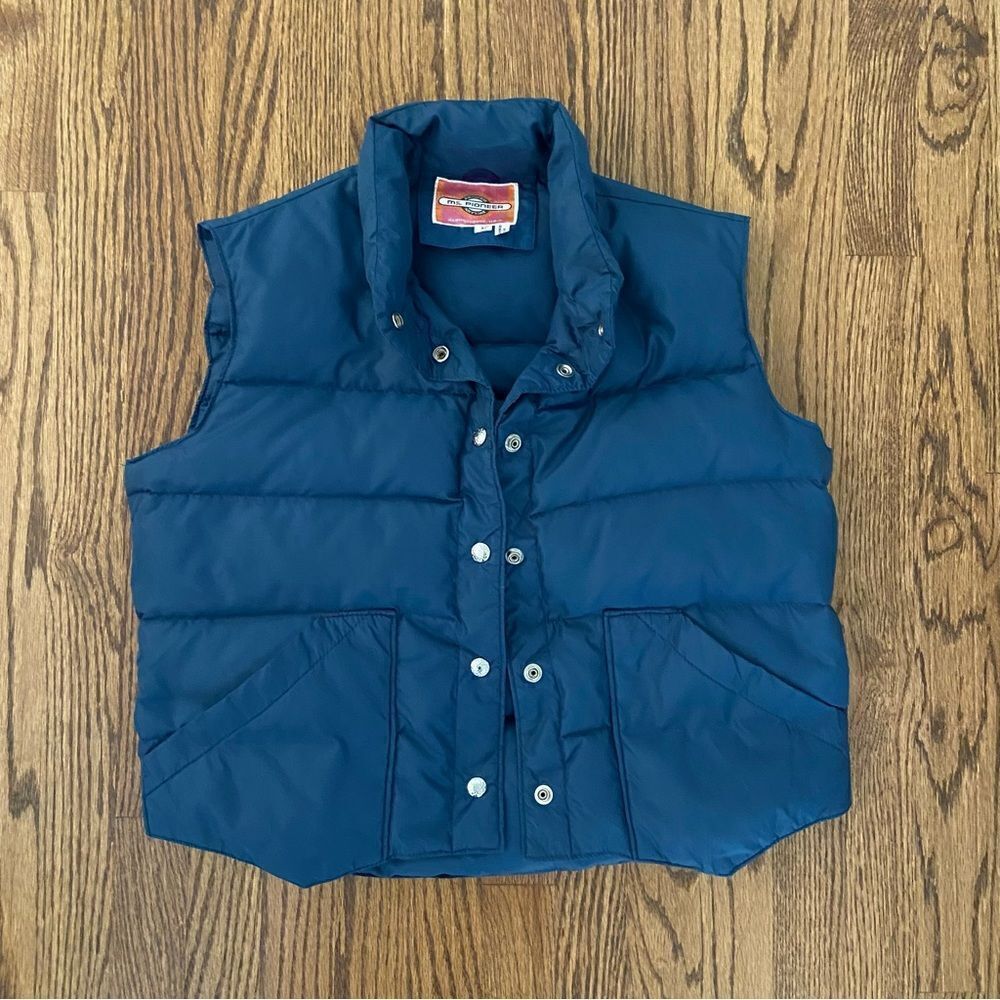 Vtg 1970’s cropped puffer vest western rockabilly ladies L